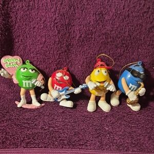 M&M Characters In A Singing Band Ornament Set